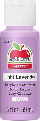 Apple Barrel Acrylic Paint, Light Lavender 2 fl oz Classic Matte Acrylic Paint For Easy To Apply DIY Arts And Crafts, Art ...