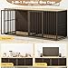 EBE Dog Crate Furniture, 71.6'' Metal Steel Frame Double Dog Kennel with 2 Rooms and Removable Divider, Heavy Duty Dog Crate Table Indoor TV Stand for Small Medium Large Dogs Black