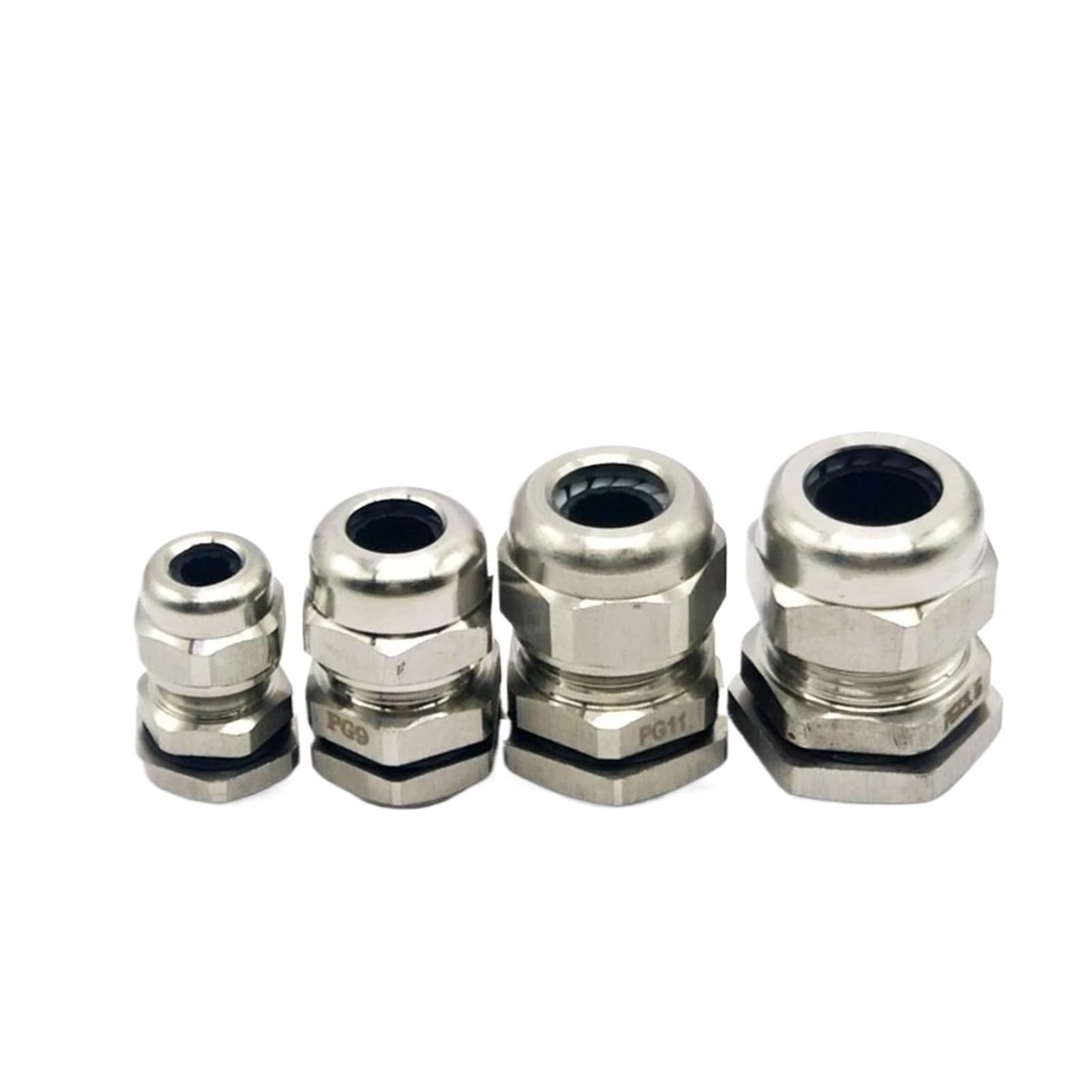 8 Stück wasserdichte Kabelverschraubung 304 Edelstahlverschraubungen IP68 PG7 PG9 M12 M16 Metallverbindung PG13.5 Befestigungsdichtung(M24x1.5 fit 10-14.0mm)