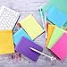 6 Pieces Sticky Notes Lined Self Sticky Notes Lined Colorful Lined Post Memos for Office, School and Home, 50 Sheets (Bright Neon Colors, 4 x 6 Inch)
