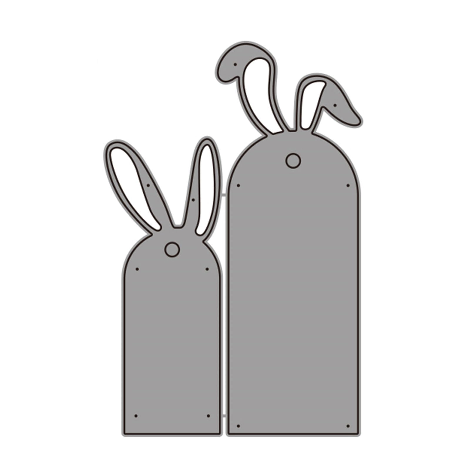 hogtnd Easter Bunny Labels Cutting Dies Embossing Stencils Metal Cutting Stencils for Scrapbooking Card Decoration Easter Bunny Labels Cutting Dies