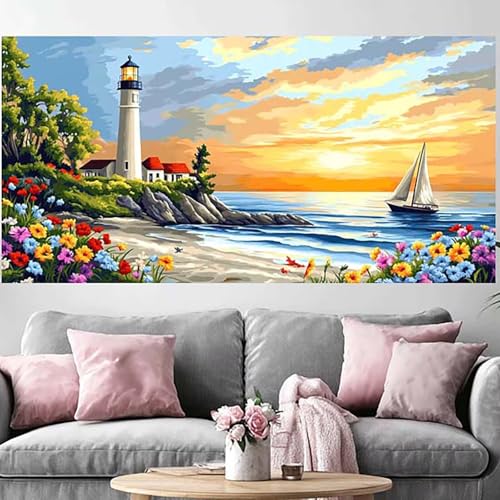 Diamond painting adulte phare idée cadeau créative | DIY crystal art 2026
