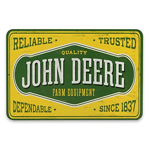 Plaque en métal John Deere vintage décoration murale atelier et garage