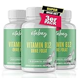 Vitabay Vitamin B12 500 µg Lutschtabletten hochdosiert ohne Folat - 540 vegane Tabletten - Vitamin B12 Vitamin vegan Methylcobalamin Vitamin B12 hochdosiert Tabletten Vitamin B 12 Vitamin Tabletten