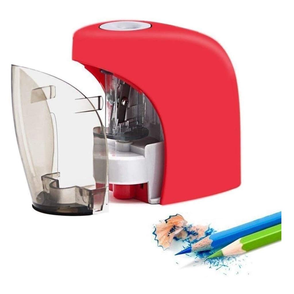 OUSIKA Taille-crayon électrique CHUNYU, taille-crayon électrique automatique portable for la maison/l'école/la salle de classe/le bureau parfait for les enfants Lame en acier hélicoïdale Stylos (Colo