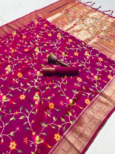 Panzora rani pink kanchipuram silk saree – image 2
