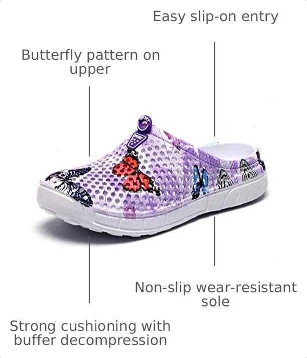 Image of CERYTHRINA Women's Garden Clogs Shoes Breathable Quick Drying Sandals Slippers Beach Footwear