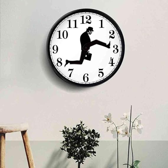 Ministry of Silly Walks Clock, Silly Walk Wall Clock, A Interesting Wall Clock for Hotel Living Room Decor, Bedroom, Kitchen, Novelty Home Decor Gifts