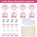 Blulu Pink Elephant Baby Shower Decoration Set Pink Elephant Centerpiece Sticks Birthday Party Table Toppers for Boy Girl Birthday Party Supplies, Double Side Printed, 24 Pack