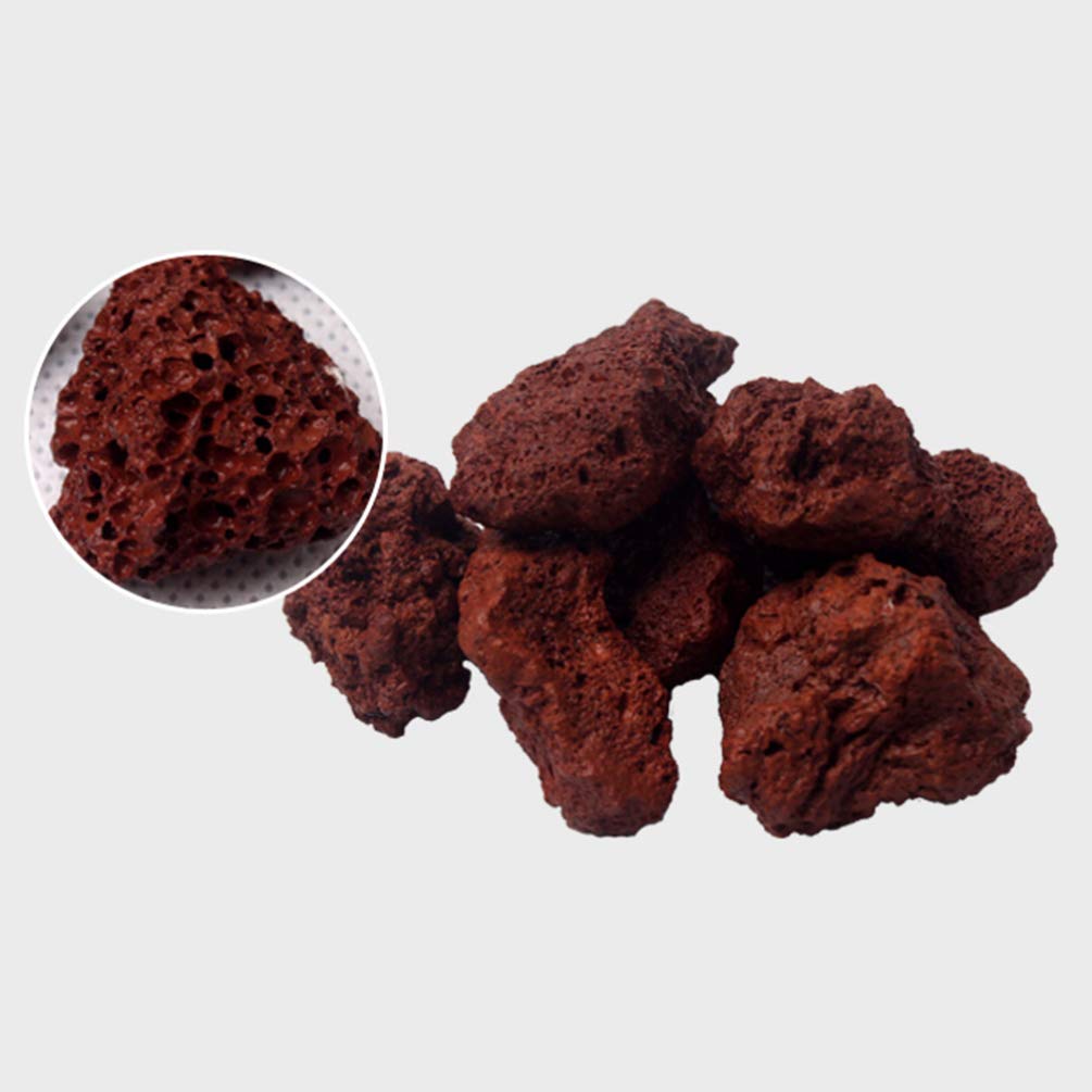 VILLCASE Rocce Vulcaniche per Acquari 2.4 Pollici Pietra Lavica 450G Materiale Filtrante Decorativo per Serbatoio di Pesce Acqua E Marina