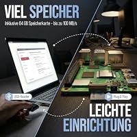 db-tronic Raspberry Pi 5 8GB PCIe M.2 NVMe Set | 64GB Edition | Netzteil 27W | Metallgehäuse | Active Cooler | M.2 NVMe SSD PCIe Board | Ideal für Smart Home, Retro Gaming & Home Assistant – Ansicht 5