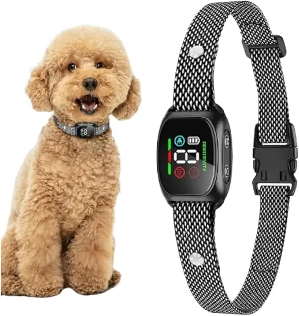 Emmlove Anti-Bell-Halsband für kleine Hunde - Schwarz, wasserdicht