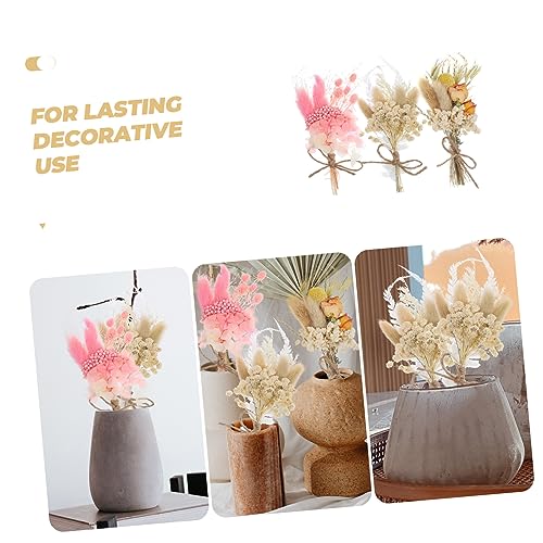 6pcs Mini Ramo de Flores Secas con Tallo miniatura 5