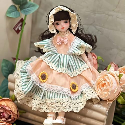 KOVOL 30cm 1:6 BJD �h�[�� �K�[���h���X�A�b�v�������� ���̊֐ߐl�`�����ւ� �{�w�~�A���X�^�C�� ���W���C���g ���W���C���g�ƕύX�\ �l�`���� �R�X�`���[�� �h���X�A�b�v �ߑ� �����s�[�X ������t�� �w�A�A�N�Z�T���[ �C �t���Z�b�g