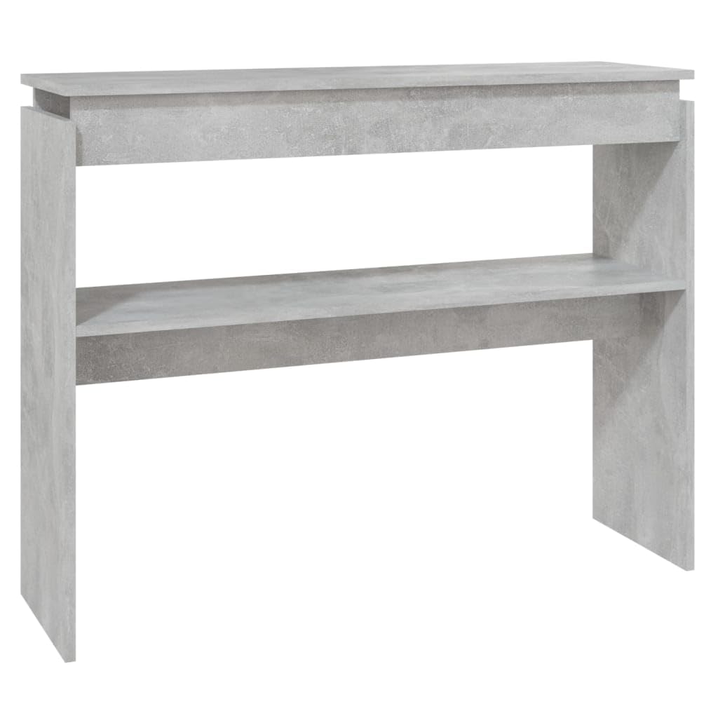 Générique Konsola stołowa szary beton 102 x 30 x 80 cm, drewno inżynieryjne | Trwałe, łatwe do czyszczenia, idealne do wejścia, korytarza, salonu, biura, oszczędność miejsca