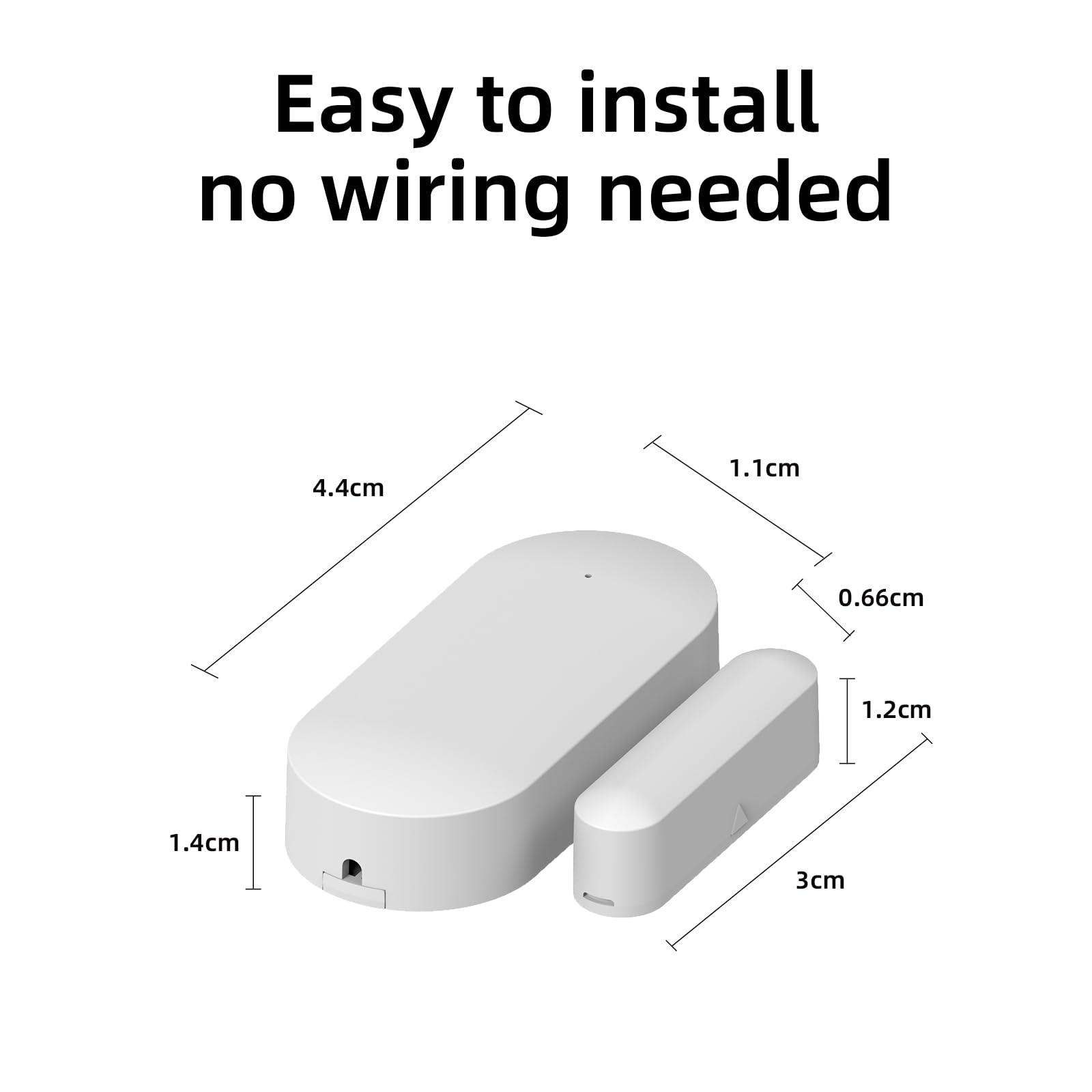 PGST Sensore Porta/Finestra Wireless B68R-1 - Kit DIY per Allarme Casa, Installazione Senza Fili, Compatibile Host PGST (LA-LO-PI-PU-TO)​
