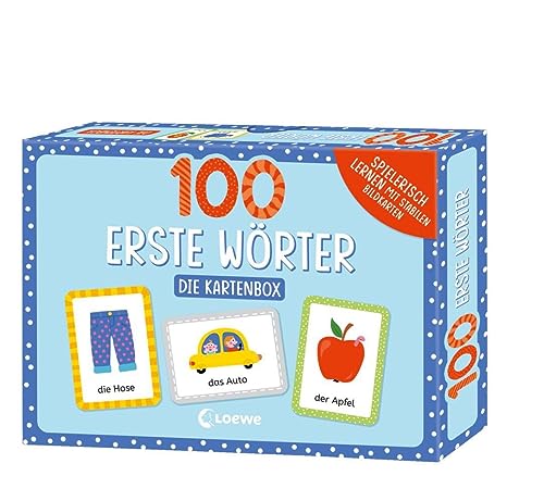 100 erste Wörter - Die Kartenbox: Spielerisch Lernen mit stabilen Bildkarten - Sprechen Lernen für Kleinkinder ab 18 Monaten