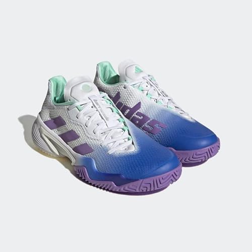 adidas Tênis feminino Barricade, Azul lúcido/violeta fusion/menta pulsada, 35