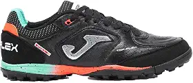 Chuteira de Society Joma Top Flex Preto e Coral