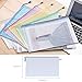 Hajoyful A4 Size Zipper Pouch, 5 Colors, 25 Packs, 5 Pieces Each, Waterproof, Transparent, Durable Mesh, Ideal for Office Supplies and Travel Accessories
