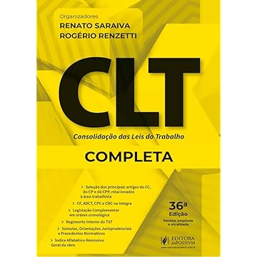 Capa do livro CLT - Consolidação das Leis do Traballho. 36Ed.2024 - 41º Exame de Ordem