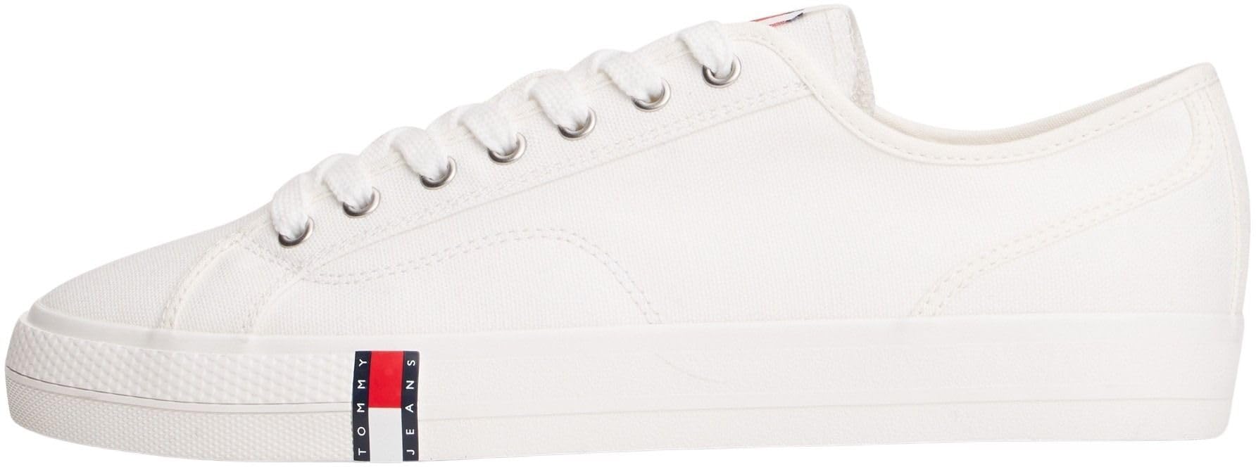 Tommy Jeans Men's Beige Canvas Trainers in Size 9, Sports Direct