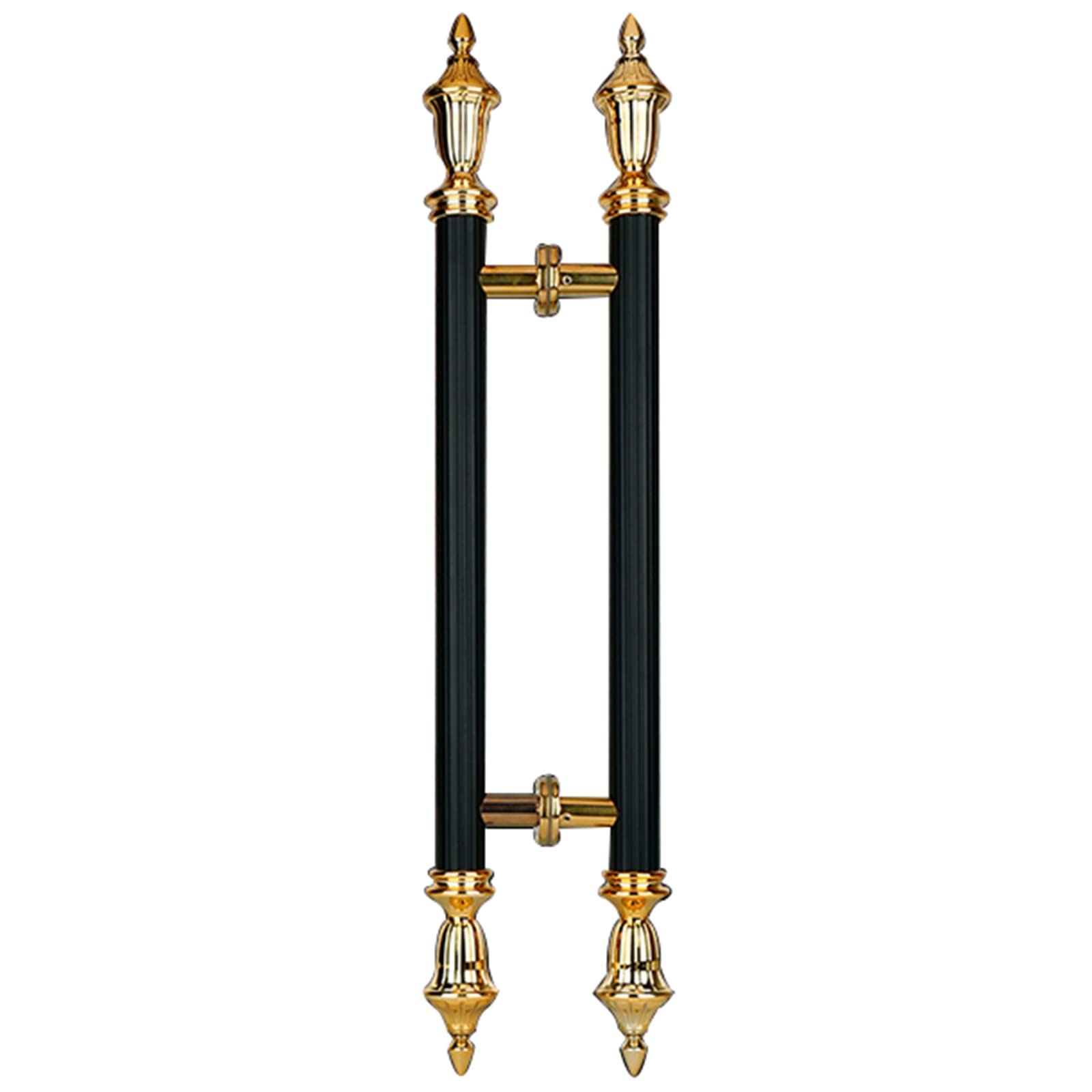 CWCQGH Door Handle Pull Push Shower Kitchen Door Pulls Classic Double Sided Push Pull Door Handle,Works as Entrance Door Handle Barn Door Pulls Garage Handle Pulls,Black#1-Length 80cm(31.5inch)