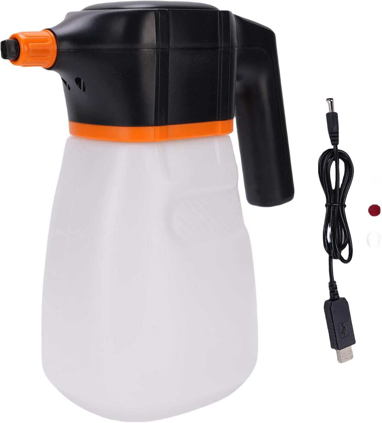 Electric Foam Sprayer, PP PE Construction, High Pressure Foam for Car Washing and Gardening, 2L Capacity Rechargeable Cordless Design (White)