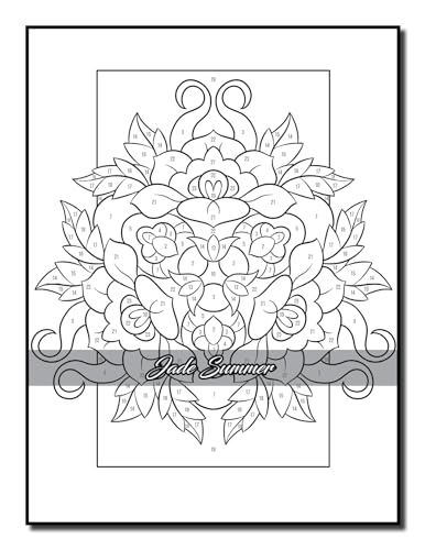 Color by Number Flowers: An Adult Coloring Book with Fun, Easy, and Relaxing Coloring Pages (Color by Number Coloring Books) - Image 41