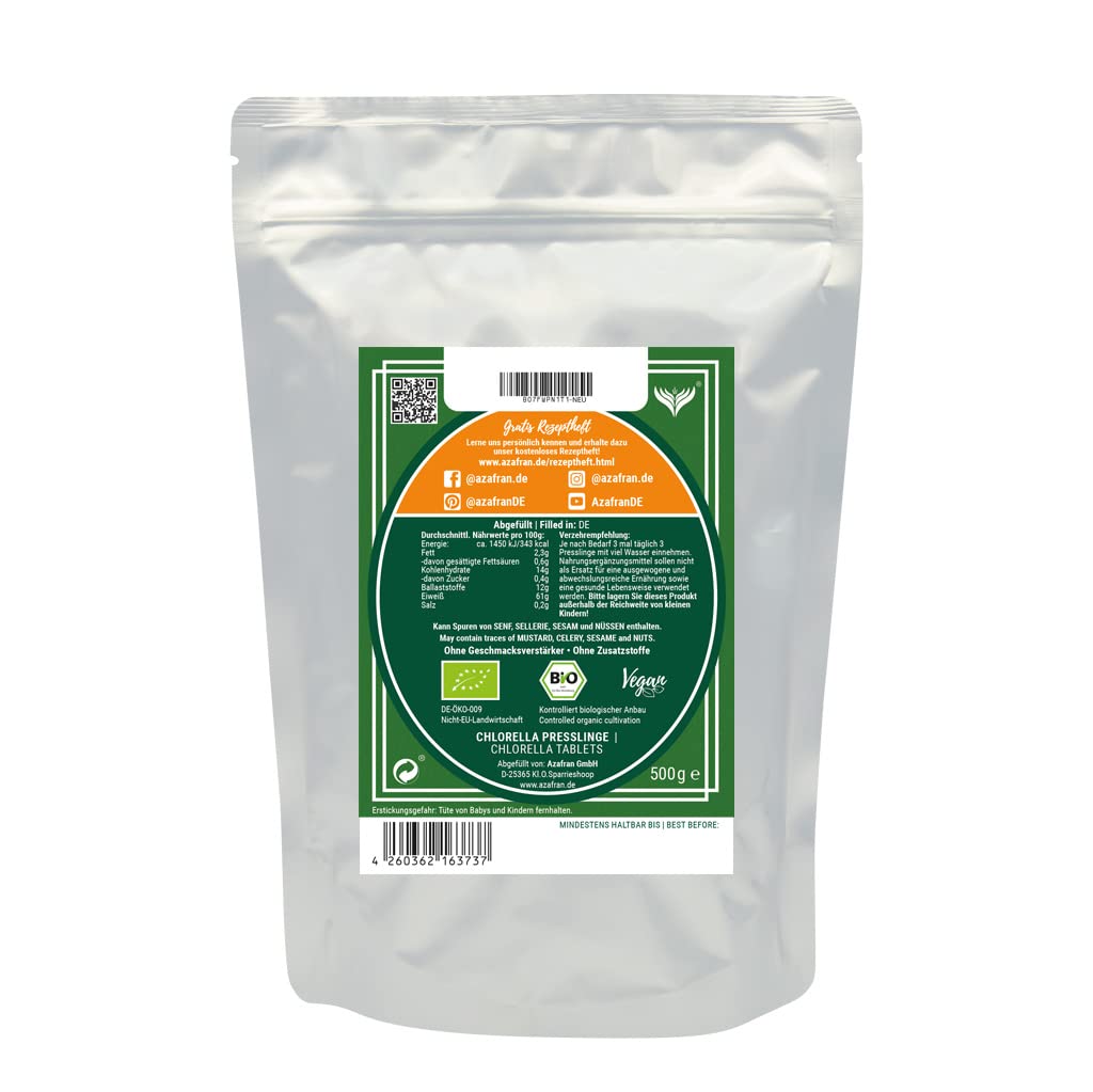 Azafran BIO Chlorella Algen Presslinge 500g