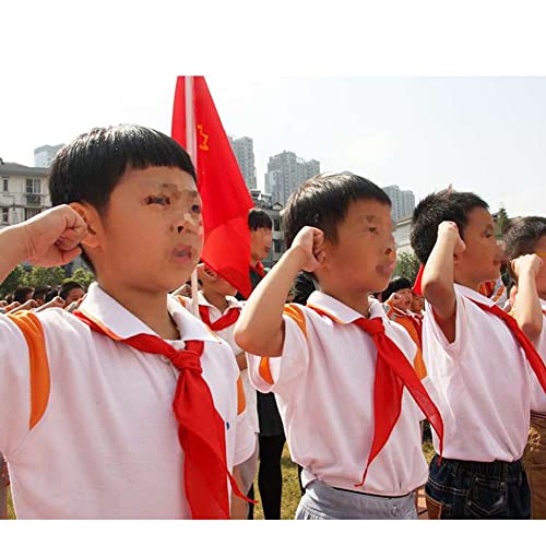 luzen 4Pcs Red Children Triangle Scarf Chinese Hong Ling Jin Primary School Students Red Scarf School Supplies for Young Pioneers4