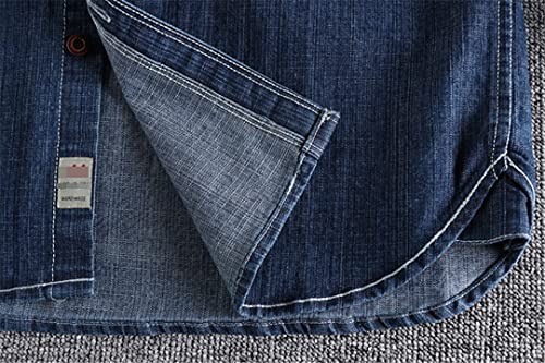 Chemise homme bleu clair broderie simple Disimlarl taille M - 6