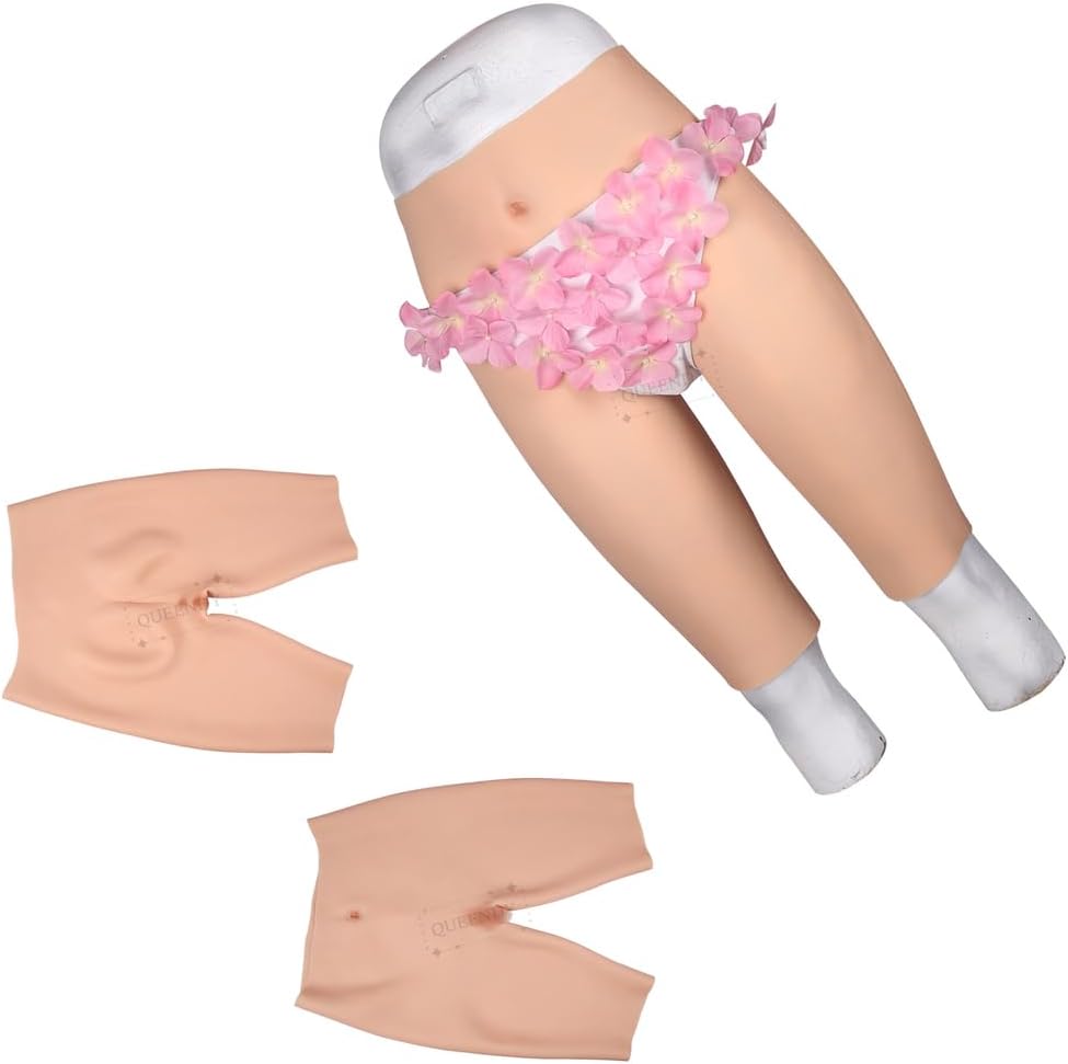 Silicone Panties Penetrable Fake Vagina Shorts, Hips Pads Lifter Male to Female Underwear for Crossdressing Shemale