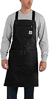 Carhartt Men's Firm Duck Apron - Rugged 100% Cotton Work Apron with Multiple Pockets for Kitchen, Shop, BBQ