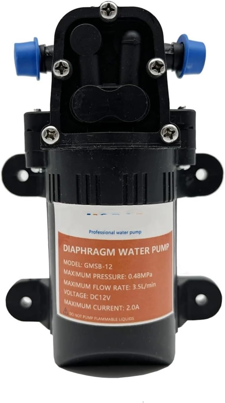 Durable Electric Water Pump DC 12V 70 PSI 3.5L/min Black High Pressure Diaphragm Water Sprayer Car Wash 12V