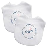 Baby Fanatic Team Color Bibs, LA Dodgers, One Size, 2 Count (LAD62002)