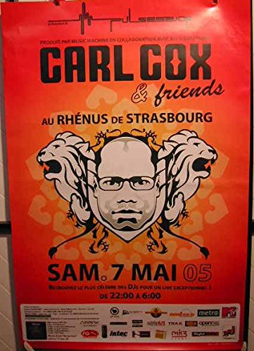 Carl Cox poster 80x120cm habiller un mur vide avec une grande affiche musicale de qualite