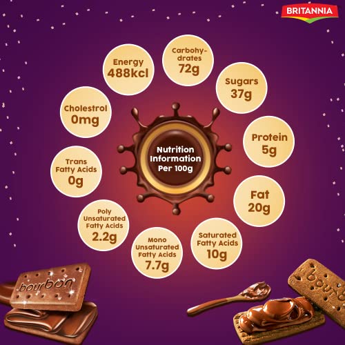 Image of Britannia Bourbon The Original Biscuits, 500 g Pack of 2