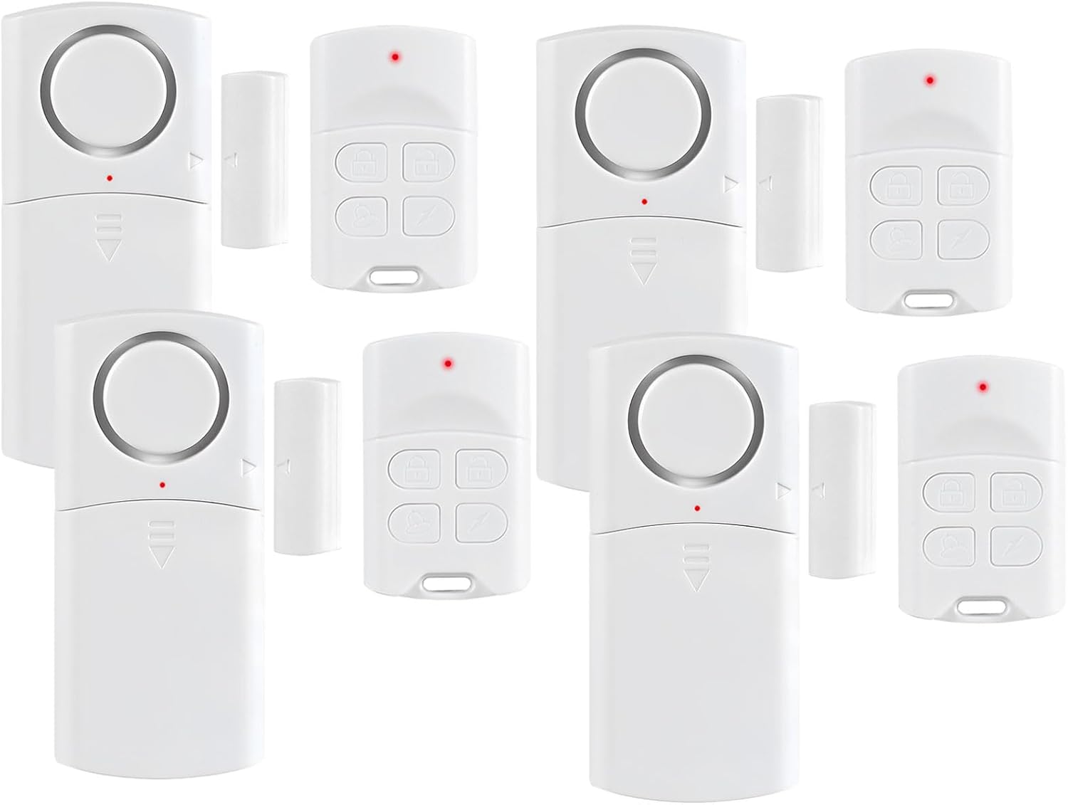 Door Window Alarm, Door Open Chime Burglar Alert, Pool Alarm for Home Security, Kids and The Elderly Safety, 4 Pack