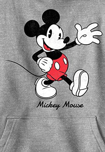 Pull à Capuche Disney Mickey Garçon en Polaire Athletic Heather Taille S