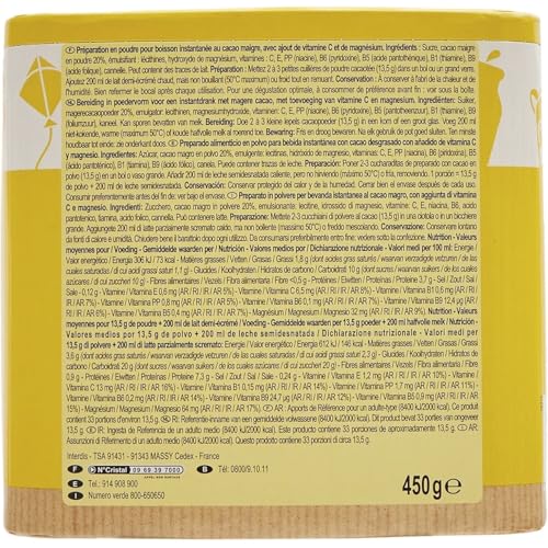 Cacao maigre 20% cannelle Kaomix boisson chocolatée vitamines
