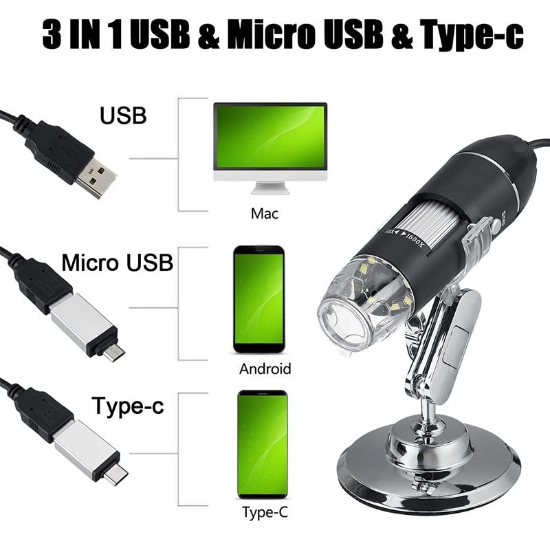 Microscopio Tipo-C de 1600x para solucionar fallas en soldaduras 4