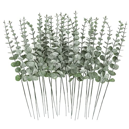 Jpsor 45Pcs Eucalyptus Stems, Faux Eucalyptus Stems With Fake Leaves, Artificial Greenery Eucalyptus Stems For Wedding Bouquet Centerpiece For Table Decoration #TOP28