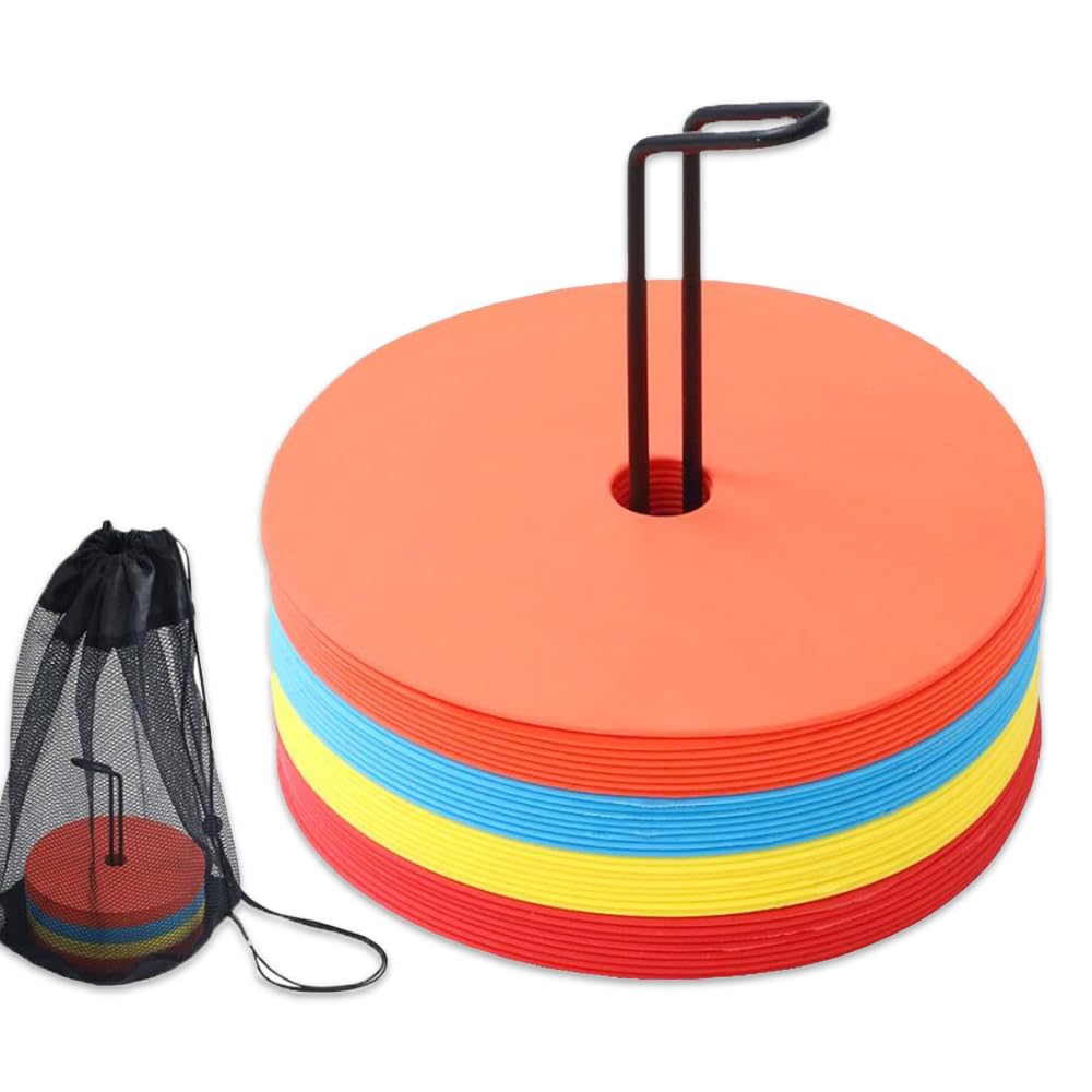 Amazon | HIRAISM フラットマーカー コーン サッカー フットサル 練習