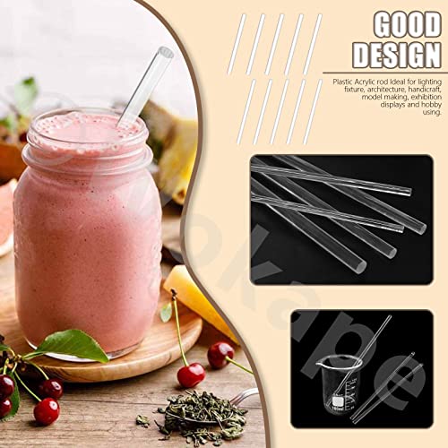 Image of 30Pcs 12 Inch Acrylic Clear Rods Kit, 6 Sizes Clear Acrylic Dowel Rods Plastic Round Rod for DIY Crafts(3 /4 /5 /6 /8 /10mm Dia)