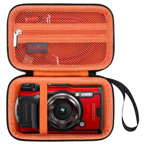 Questo supporto per fotocamera subacquea OM System Tough TG-7 è dotato di tasca interna in rete con cerniera extra, che può adattarsi yourreplacement batteria ricaricabile Li-Ion, cavo usb, adattatore ac, scheda sd. Il coperchio della fotocamera digitale ha un design a doppia cerniera, può essere aperto e chiuso liberamente, fornisce un facile accesso alla fotocamera subacquea Olympus TG-6 Tough System TG-7 / OM System.