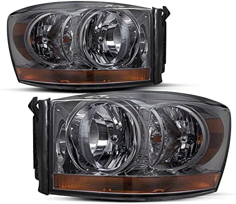 JSBOYAT Headlight Assembly Replacement for 2006-2008 Dodge Ram 1500/2007-2009 Dodge Ram 2500 3500 Pickup Driver and Passenger Side