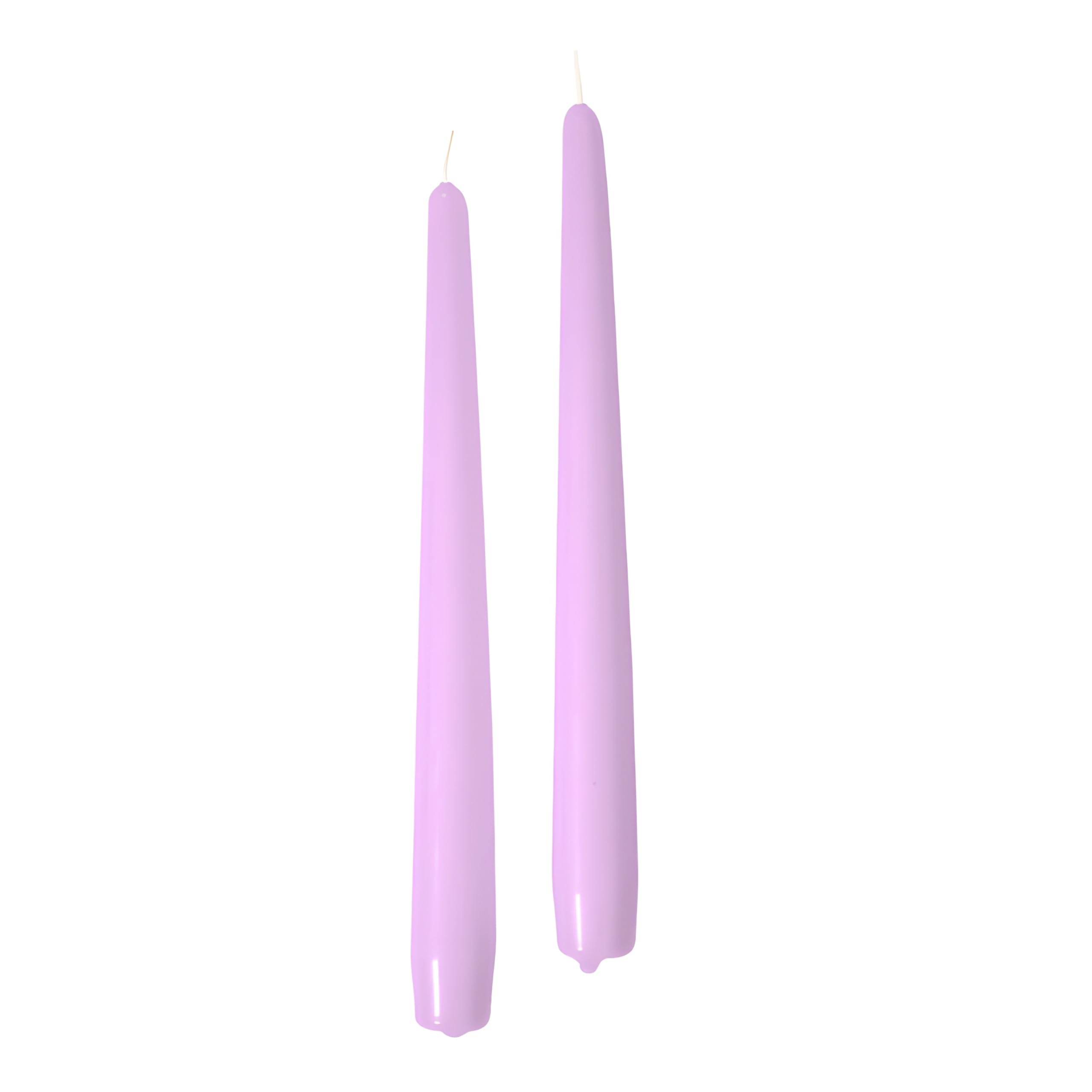 Cereria di Giorgio Risthò Conical Candles for Candlestick, Wax, Powder Purple, 2.2 x 25 cm