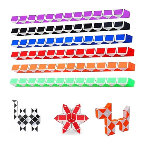 12 Stück Mitgebsel Kindergeburtstag, Magische Schlange, Magic Snake, Mini Schlangen Würfel Puzzle Würfel, für Junge Mädchen(Zufällige Farbe)