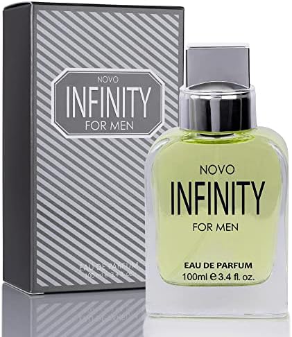 NovoGlow Novo Infinity for Men- 3.4 Fluid Ounce Eau De Parfum Spray for Men - Refreshing Citrusy & Floral Top Notes Smell Fresh All Day Long Lovely Gift Occasions